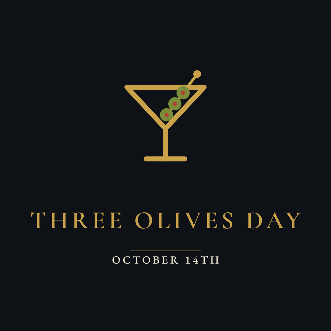 Share image: Three Olives Day, October 14th, with the Martini glass